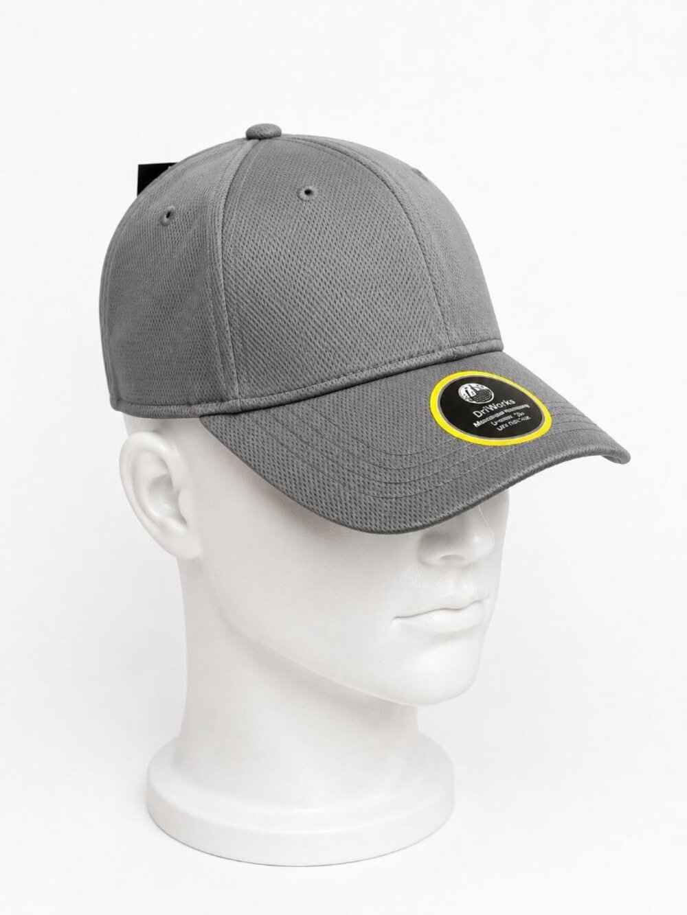 Men's Athletic Works Gray Performance Baseball Cap Hat S/M Moisture Wicking NWT